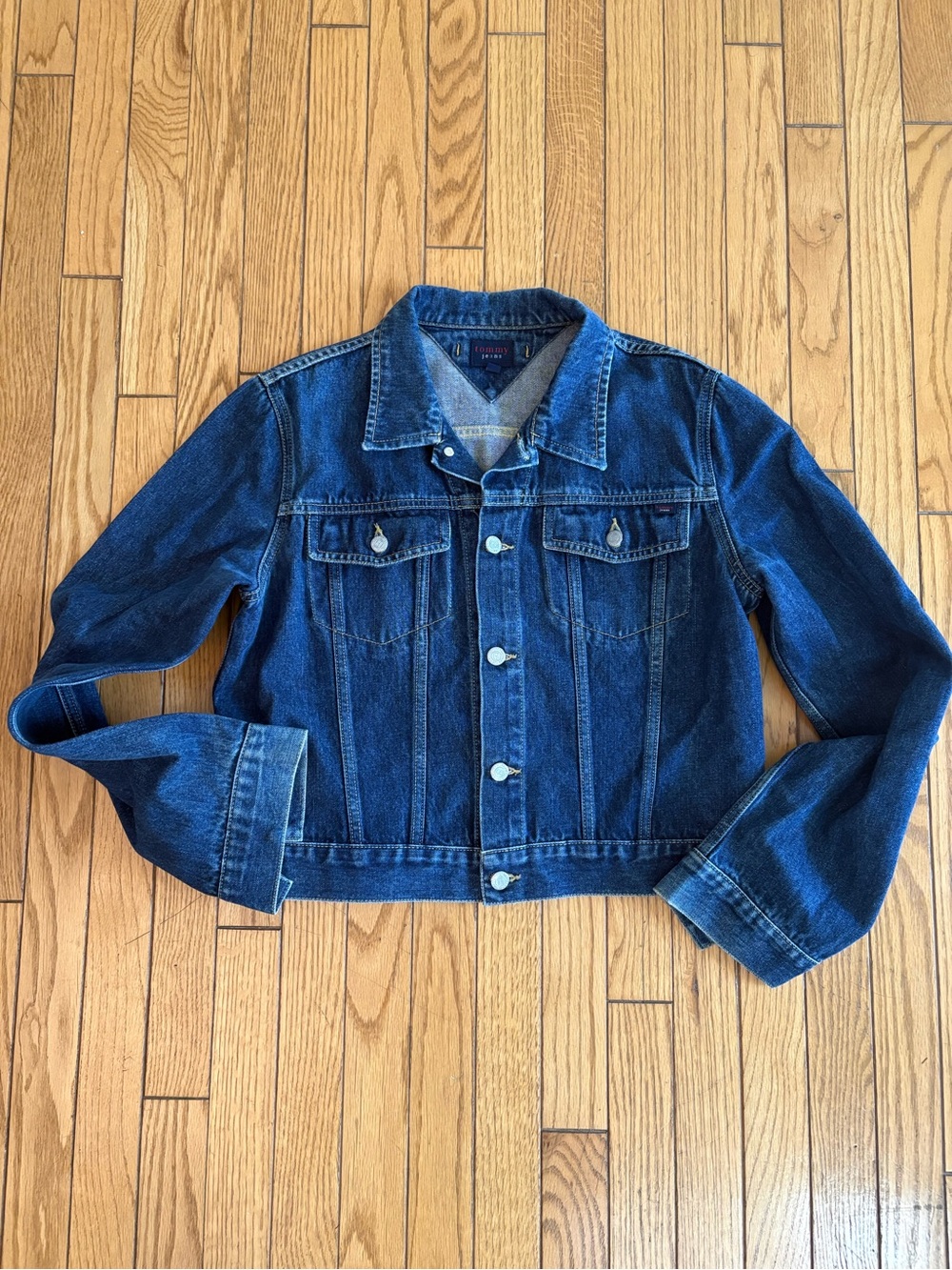 Tommy Hilfiger Women's XL Dark Blue Denim Jacket Ginny jacket rinse VTG fall